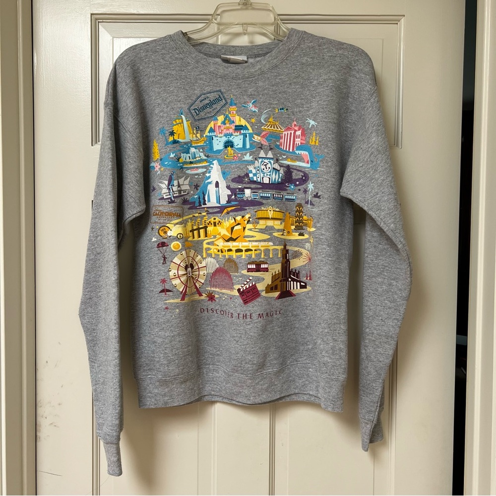 Disney Parks DISNEYLAND Sweatshirt - "Discover the Magic" Theme Park Artwork